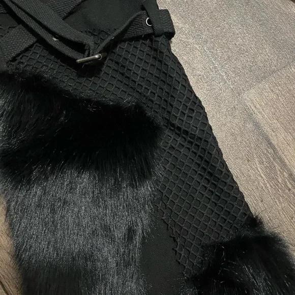 Punk Rave Faux Fur Splice Pants - Picture 4 of 7
